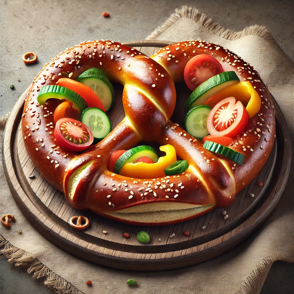 Ropogós pretzel zöldségekkel készítve