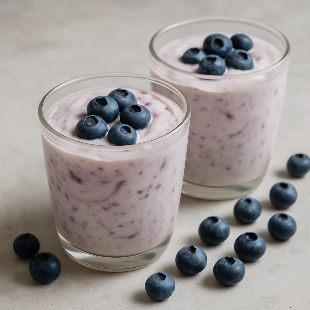 Probiotikus joghurt friss áfonyával és mézzel