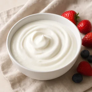 Krémes, egészséges alacsony zsírtartalmú házi joghurt
