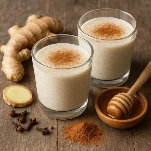 Immunerősítő ital gyömbérrel, fahéjjal és mézzel