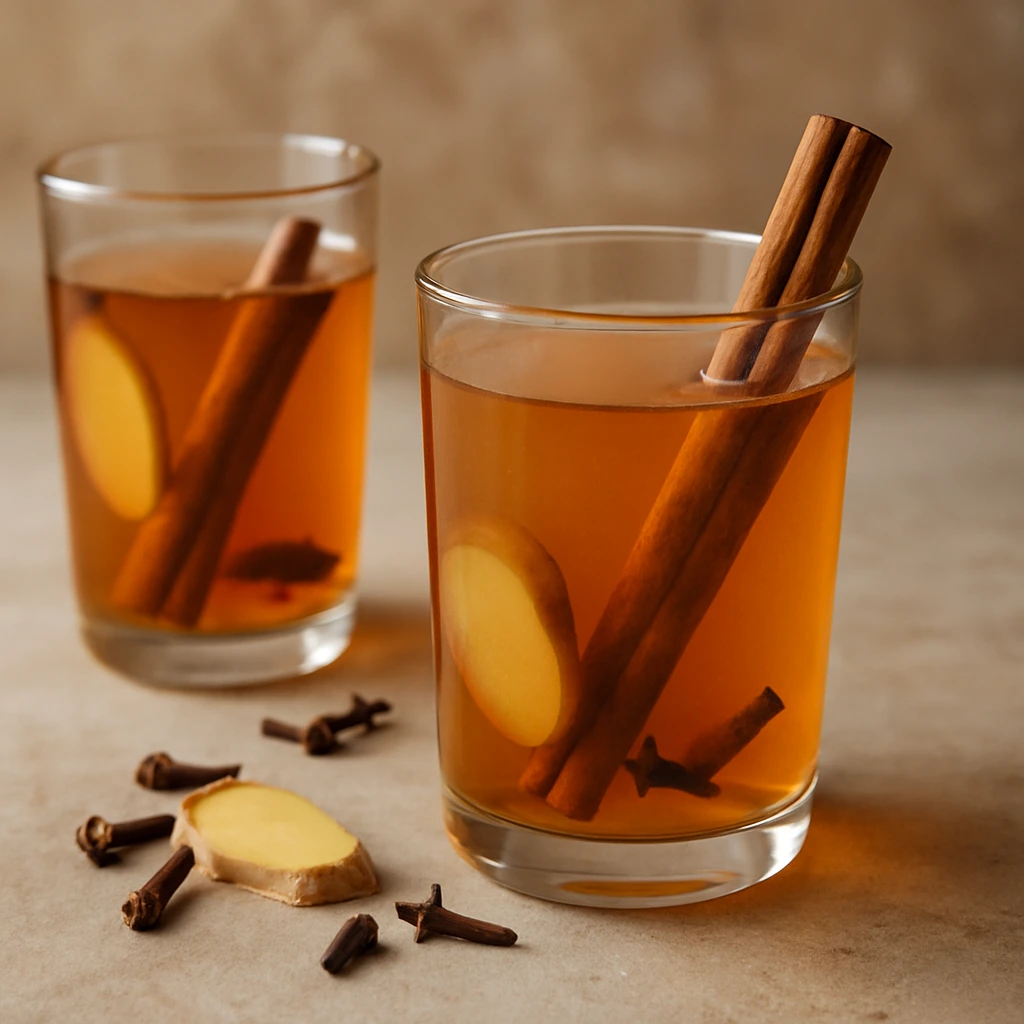 Probiotikus kombucha fahéjjal, gyömbérrel és szegfűszeggel