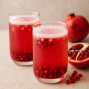 Természetes kombucha ital gránátalmával és élő kultúrával