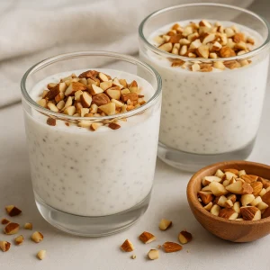 Krémes élőflórás joghurt pirított mandulával