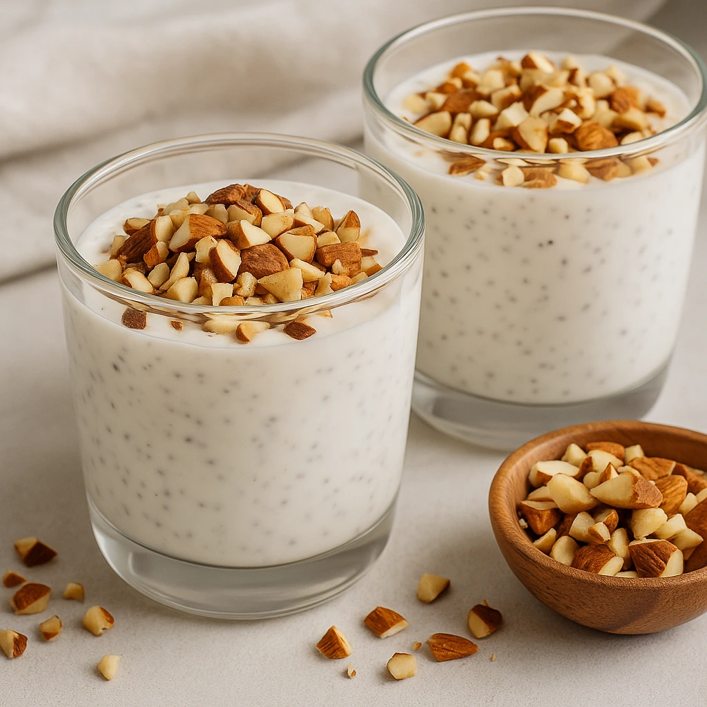 Krémes élőflórás joghurt pirított mandulával