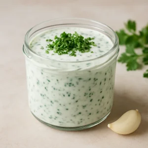 Élőflórás joghurt fokhagymával és friss petrezselyemmel