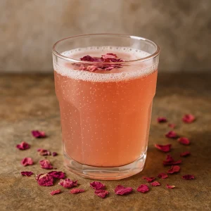 Frissítő rózsás kombucha házilag készítve