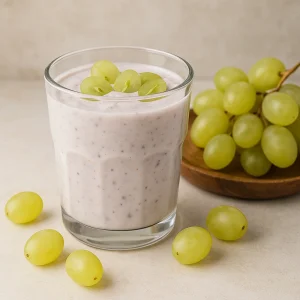 Frissítő joghurt ital fehér szőlővel