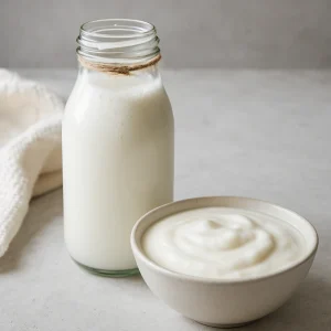 Krémes állagú, egészséges házi tej kefir