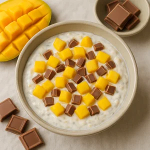Probiotikus kefir mangóval és csokoládéval