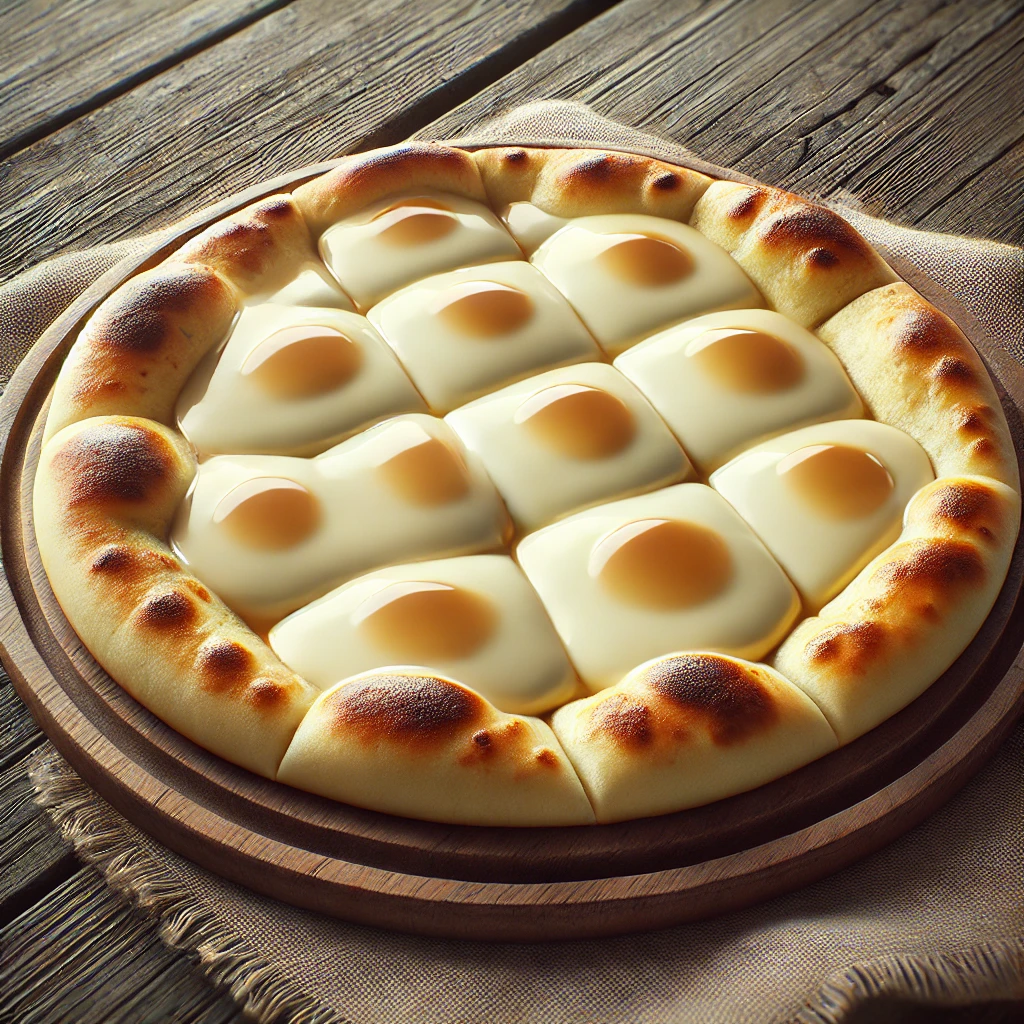 Vaníliás pudinggal megkent naan desszert