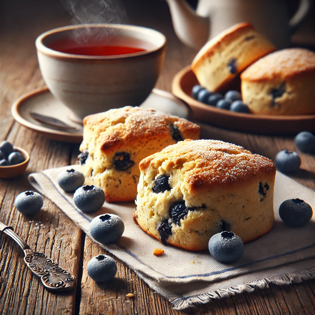 Finom és puha scone áfonyával