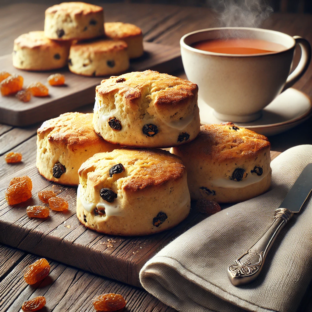 Finom és puha scone mazsolával
