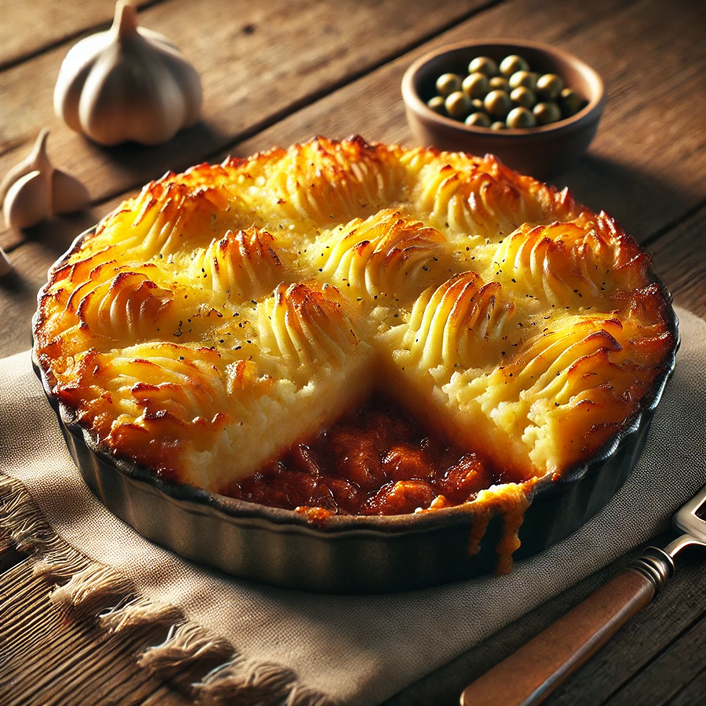 Shepherd’s pie, gazdag húsos töltelékkel és fokhagymával