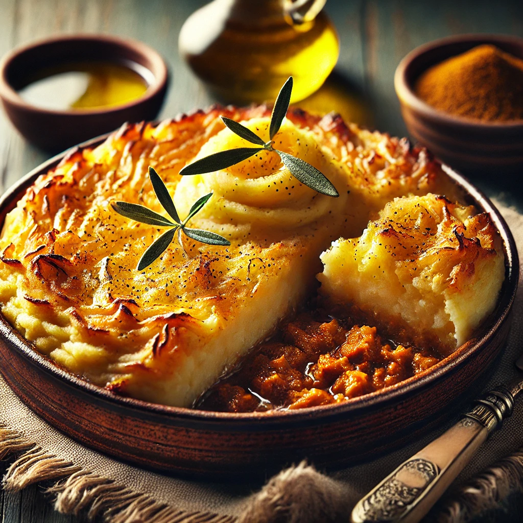 Shepherd’s pie, gazdag húsos töltelékkel és olívaolajjal