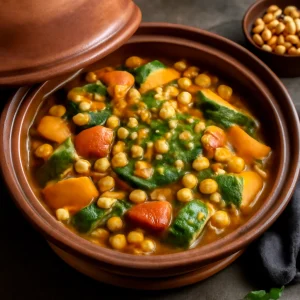 Ínycsiklandó marokkói tagine csicseriborsóval