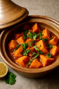 Ínycsiklandó marokkói tagine édesburgonyával