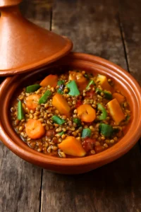 Ínycsiklandó marokkói tagine lencsével