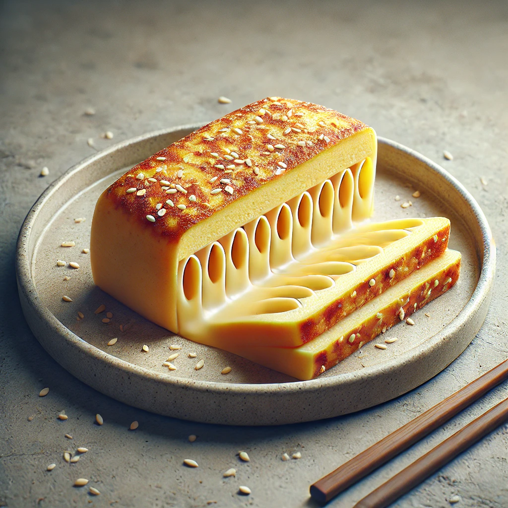 Japán omlett sajttal, gazdag és ínycsiklandó