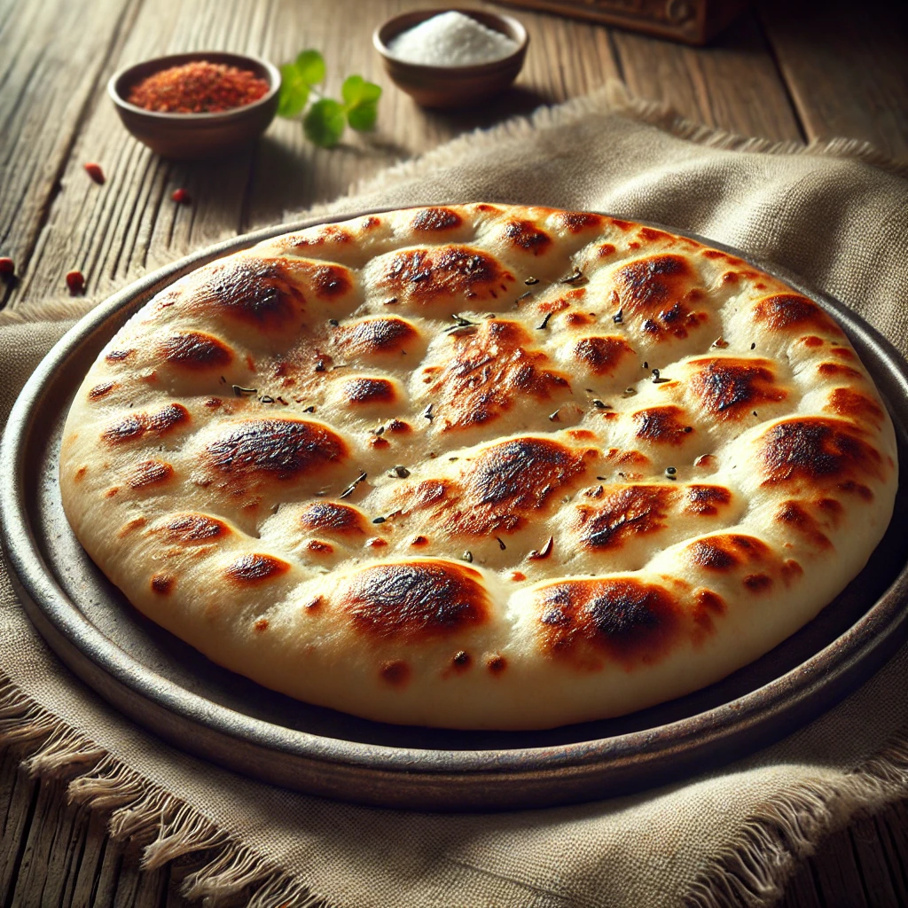 Indiai naan, frissen, vajjal megkenve