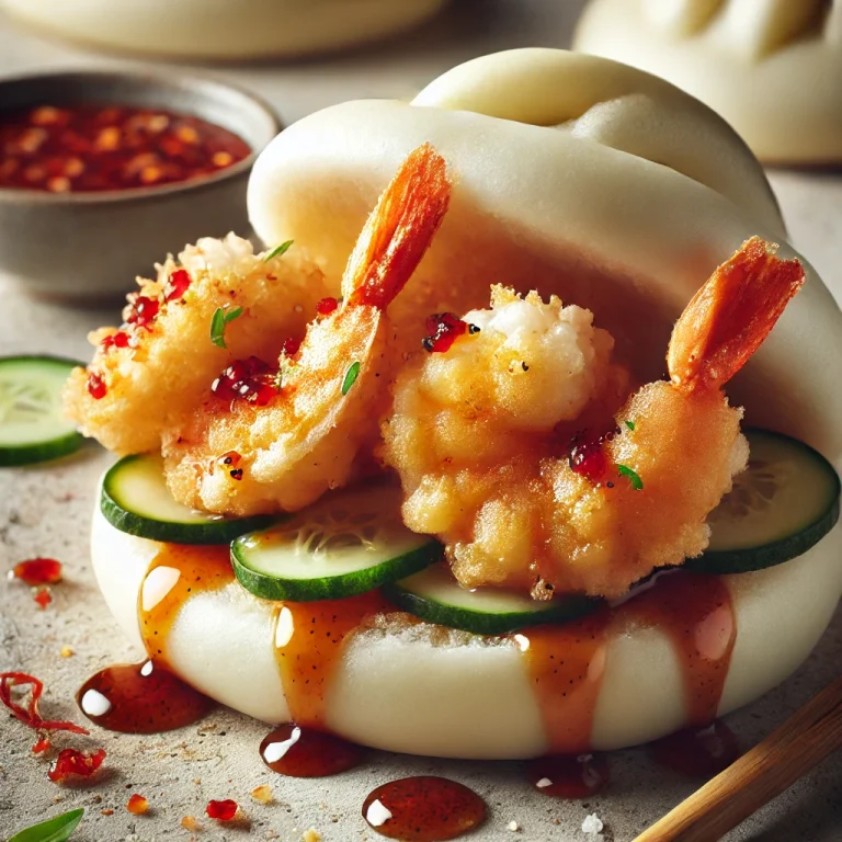 Tempura Shrimp Bao rántott garnélával és csiliszósszal