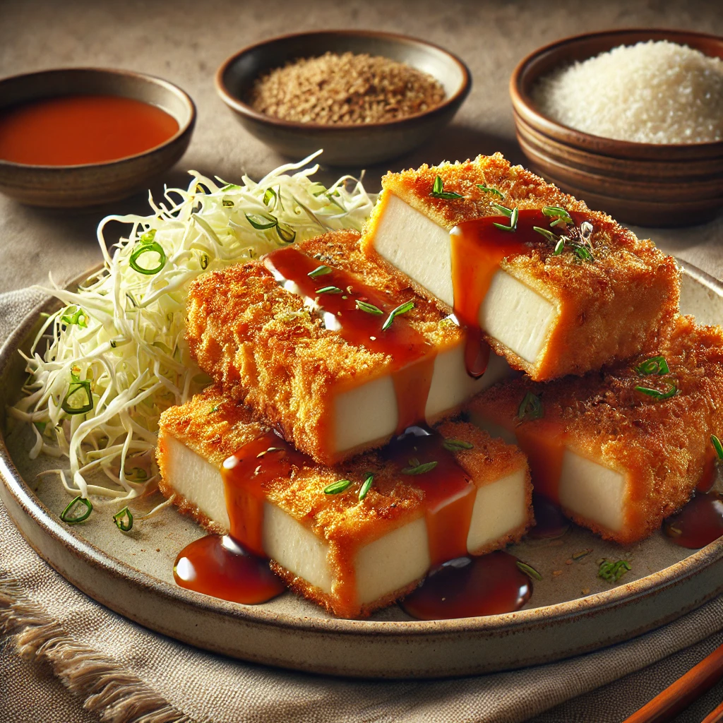 Ropogós tofu katsu tonkatsu szósszal