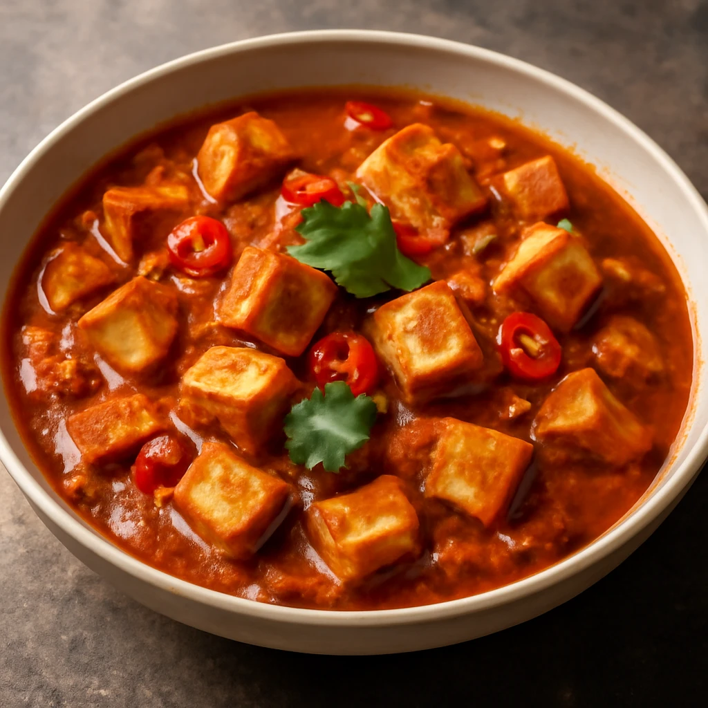 Fűszeres tofu curry indiai stílusban