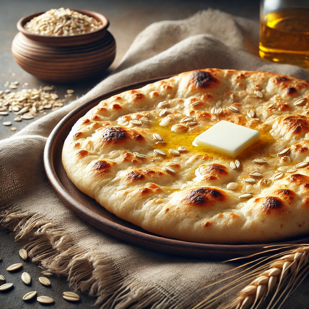 Indiai naan, frissen, vajjal megkenve