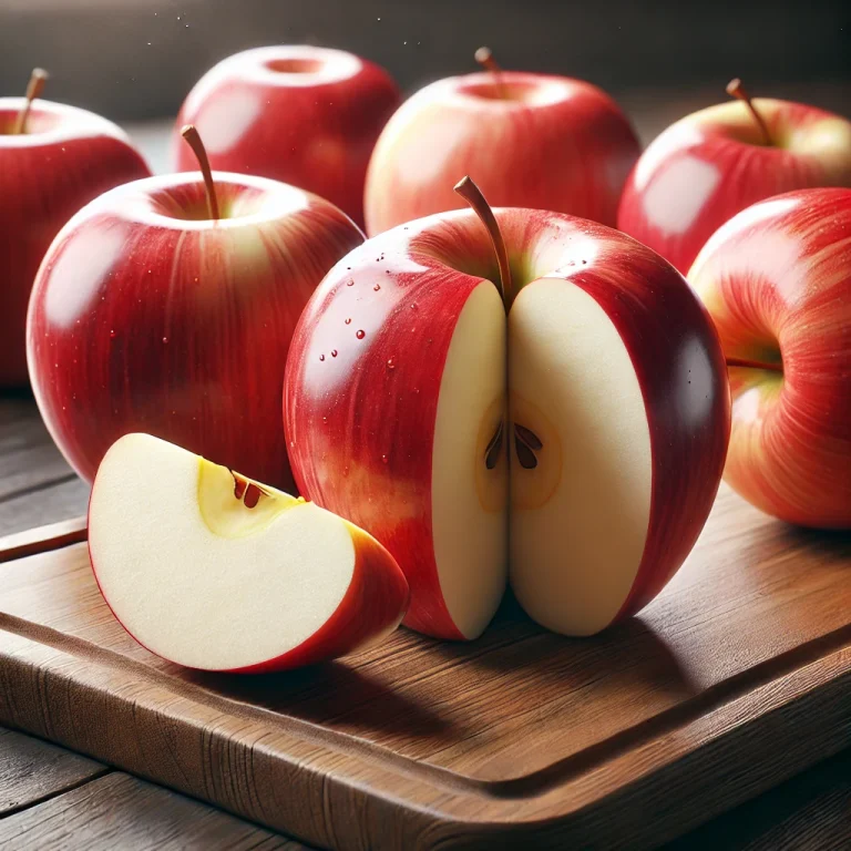 Friss Idared almák és szeletek egy vágódeszkán