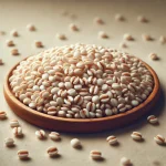 Szárított Jób könnye (kínai árpa) magok, részletes textúrával és természetes színekkel