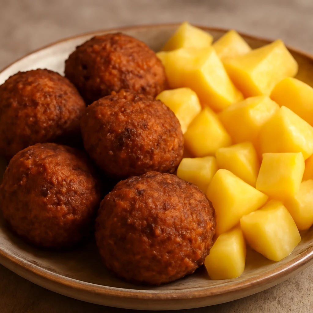 Fűszeres Acarajé ananásszal, gazdag ízekkel