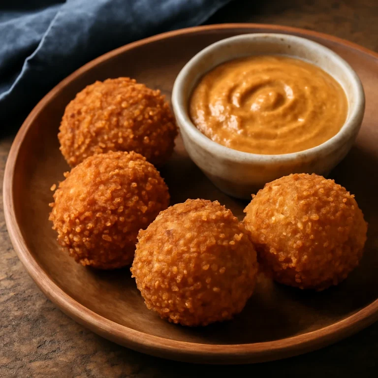 Acarajé földimogyorós szósszal, friss és ropogós golyók