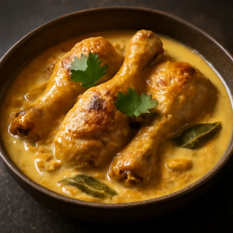Adobo kókuszos csirke, gazdag és krémes kókusztejben, fűszerekkel