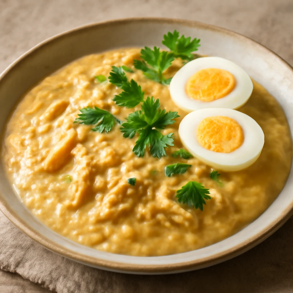 Krémes Ají de Gallina csirkés étel ricottával
