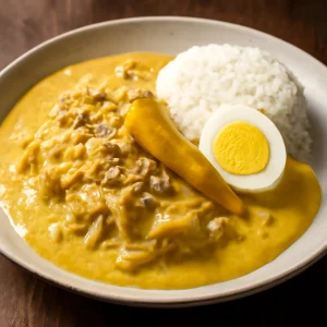 Perui Ají de Gallina csirke földimogyoróval és chili fűszerrel