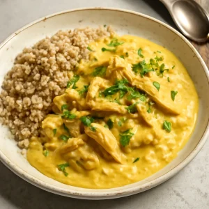 Ínycsiklandó Ají de Gallina quinoa körettel, friss korianderrel