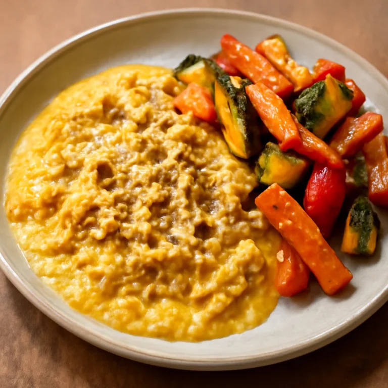 Ají de gallina tálalva sült zöldségekkel, dióval és parmezánnal