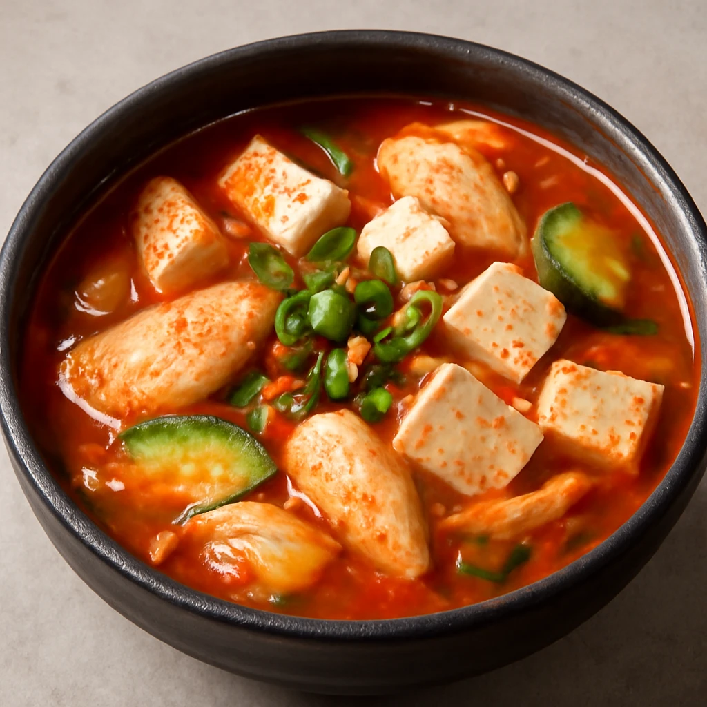 Friss Ã©s gazdag koreai Altang Jjigae halas leves