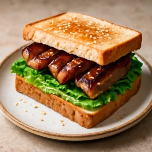 Egzotikus anago szendvics avokádóval és szójaszószos angolnával