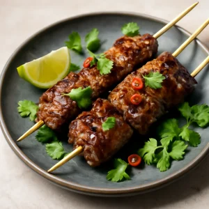 Grillezett marhahús anticucho nikkei módra