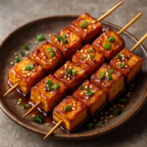 Grillezett tofu japán szójaszószos öntettel