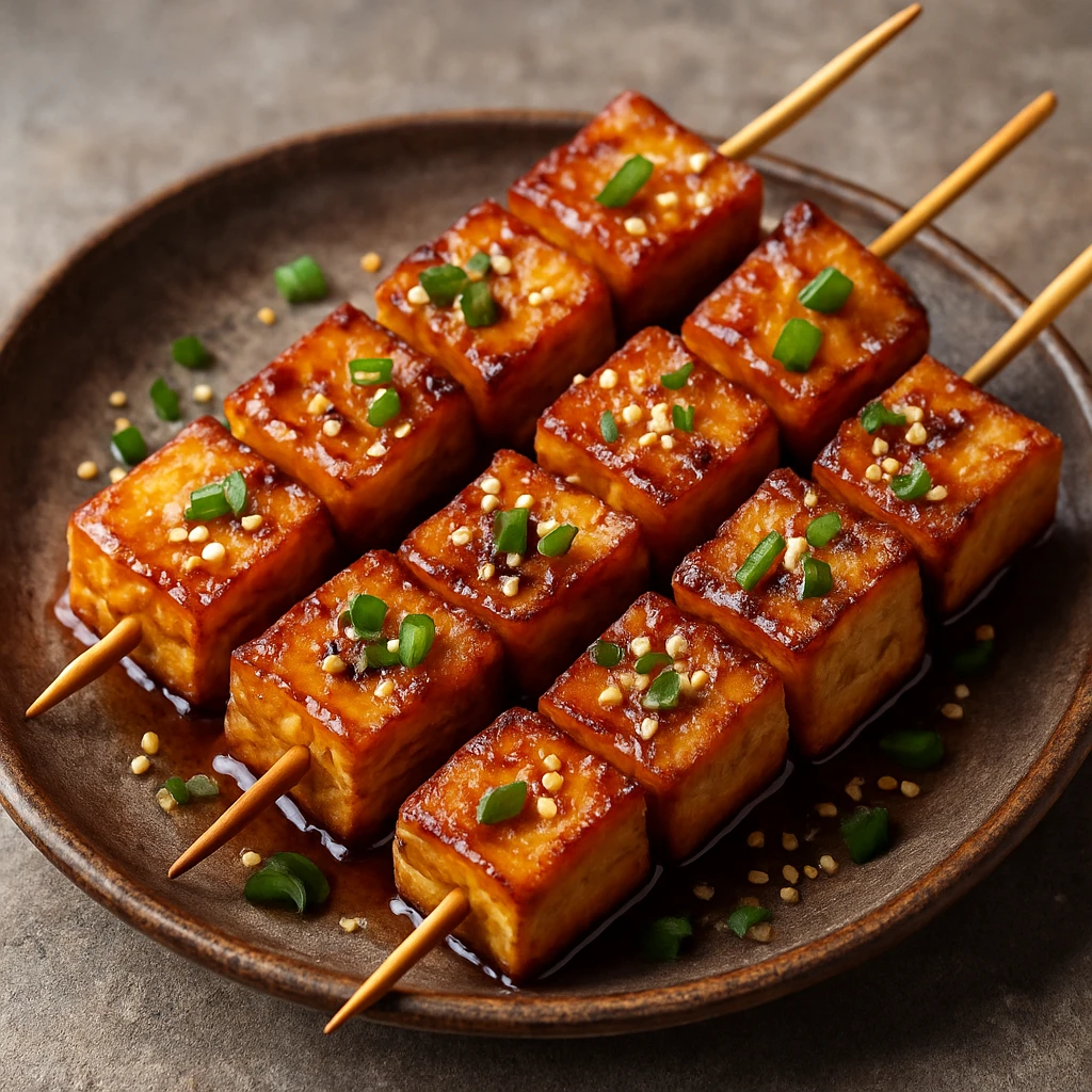 Grillezett tofu japán szójaszószos öntettel