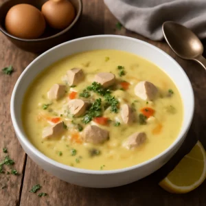 Görög avgolemono tojásos citromleves, tápláló és frissítő