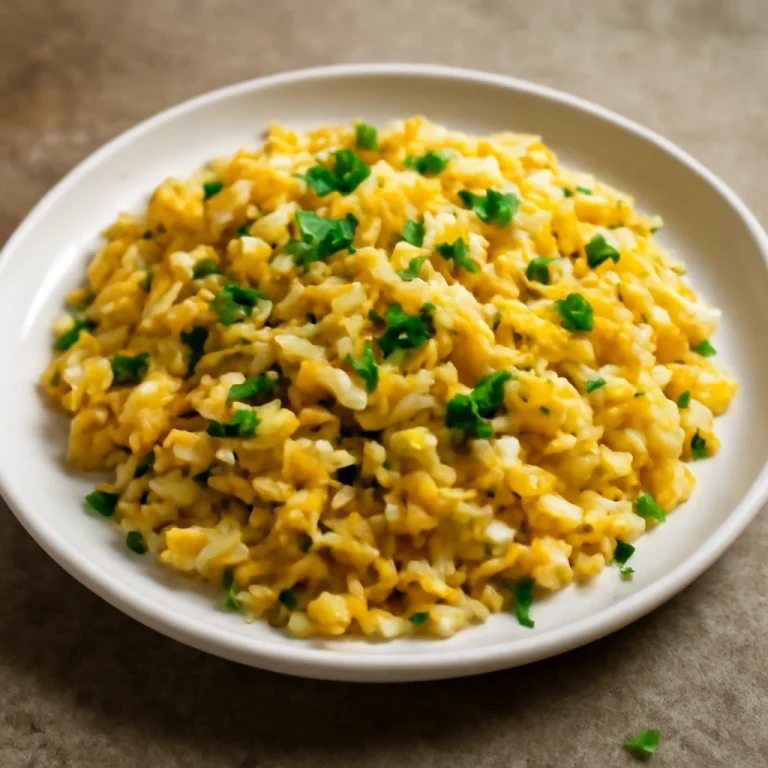 Bacalhau à Brás tányéron, a hal, tojás és zöldfűszerek keverednek