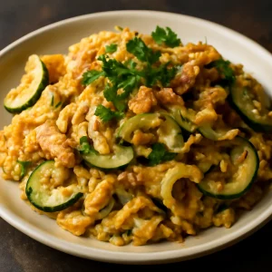 Portugál Bacalhau à Brás cukkínivel