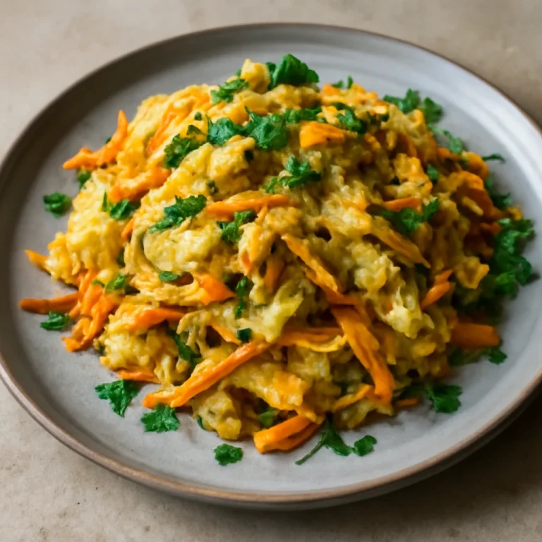 Bacalhau à Brás édesburgonyával tálalva, petrezselyemmel