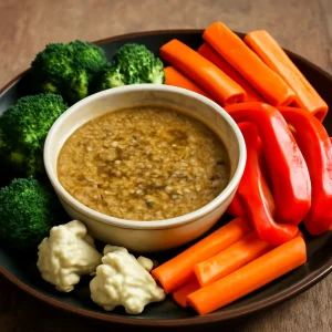Krémes, fokhagymás Bagna cauda dióolajjal, gazdag ízekkel