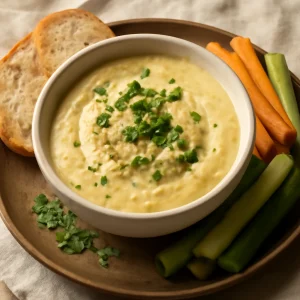 Fokhagymás és szardellás bagna cauda tejföllel