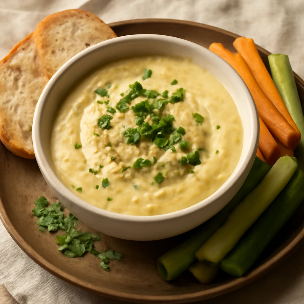 Fokhagymás és szardellás bagna cauda tejföllel