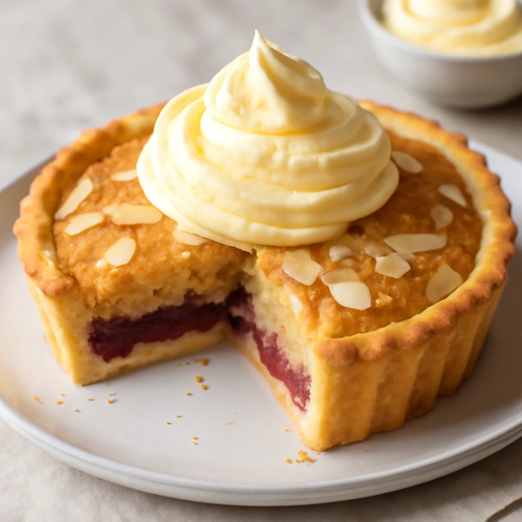 Mandulás Bakewell tart citromkrémmel