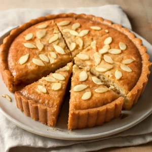 Gluténmentes Bakewell tart mandulával és málna lekvárral